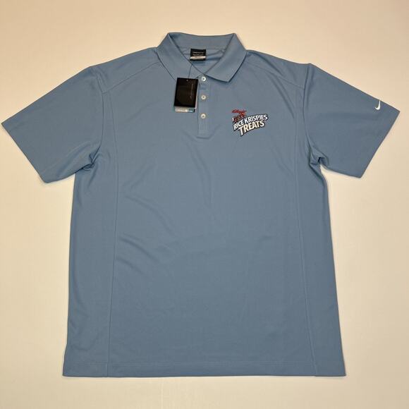 Nike Golf Dri-Fit Men’s XL Polo Shirt Blue NWT Kellogg’s Rice Krispies Treats - Picture 1 of 14